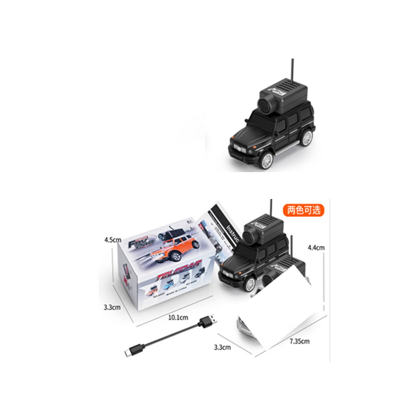 R/C auto s kamerou Černá