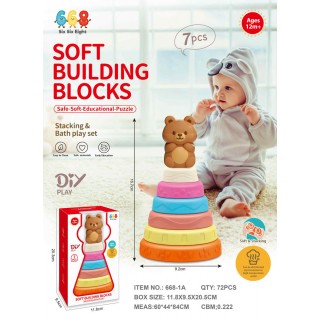Barevný měkký pyramidový medvídek
