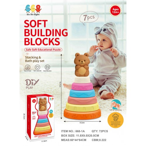 Barevný měkký pyramidový medvídek