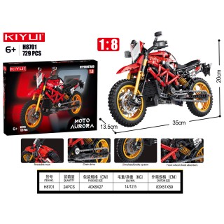 730el Sada červených motocyklových cihel.