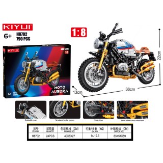 Motocyklová bílá sada 790 prvků.