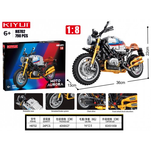 Motocyklová bílá sada 790 prvků.