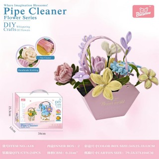 Vícebarevná měkká květinová kytice DIY