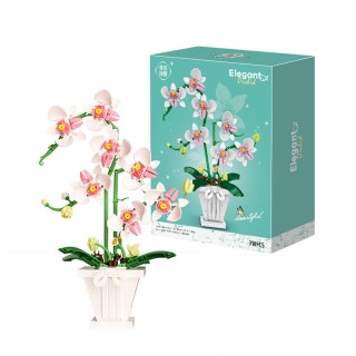 Bílá orchidejová sada cihel 718el.