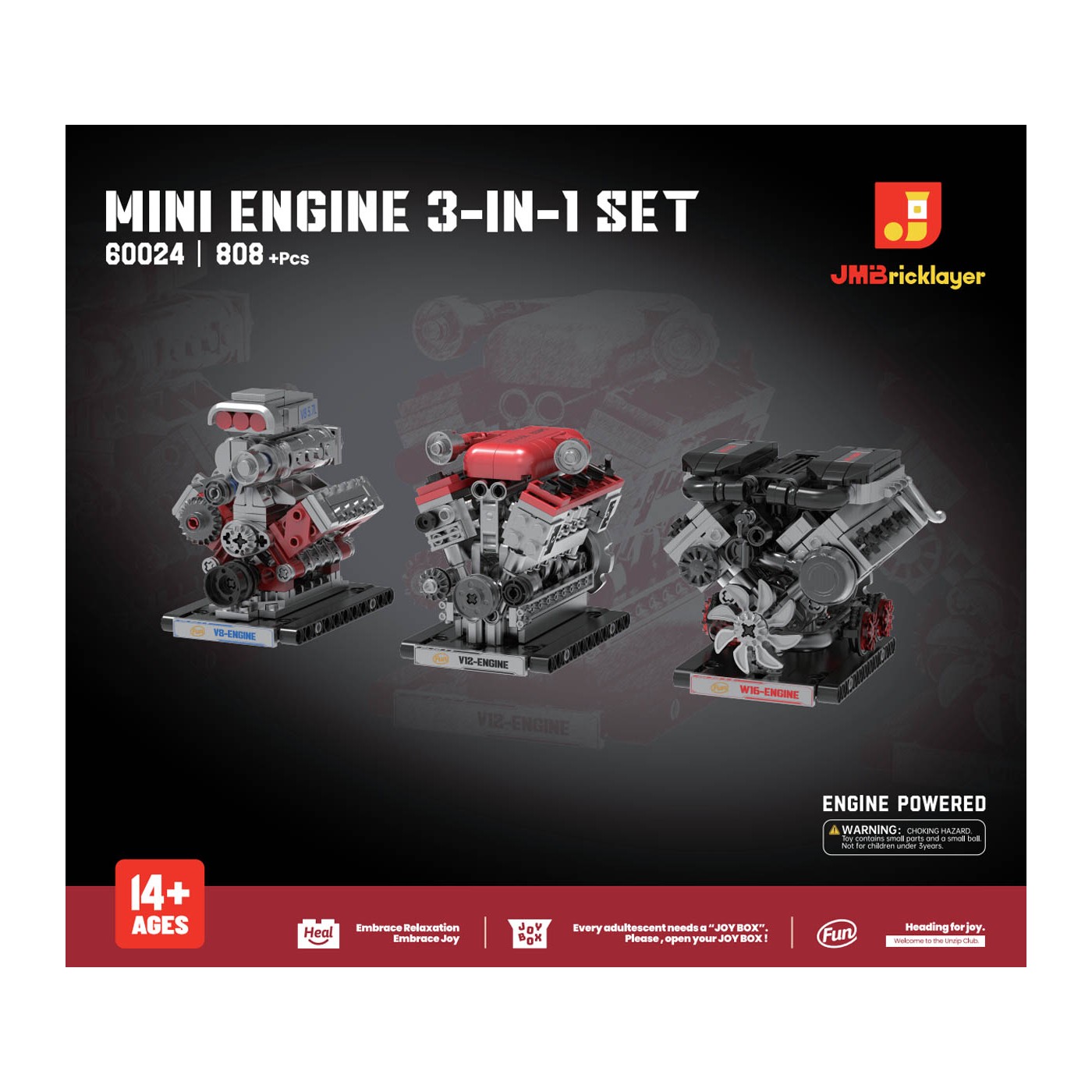 Sada kostek Engine 3v1 808el.