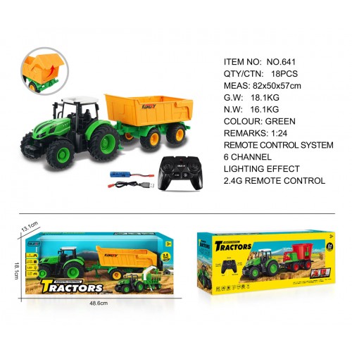 Tahač s otevíratelným žlutým návěsem R/C 1:24