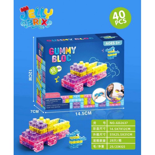 Měkké barevné gelové bloky 40el.