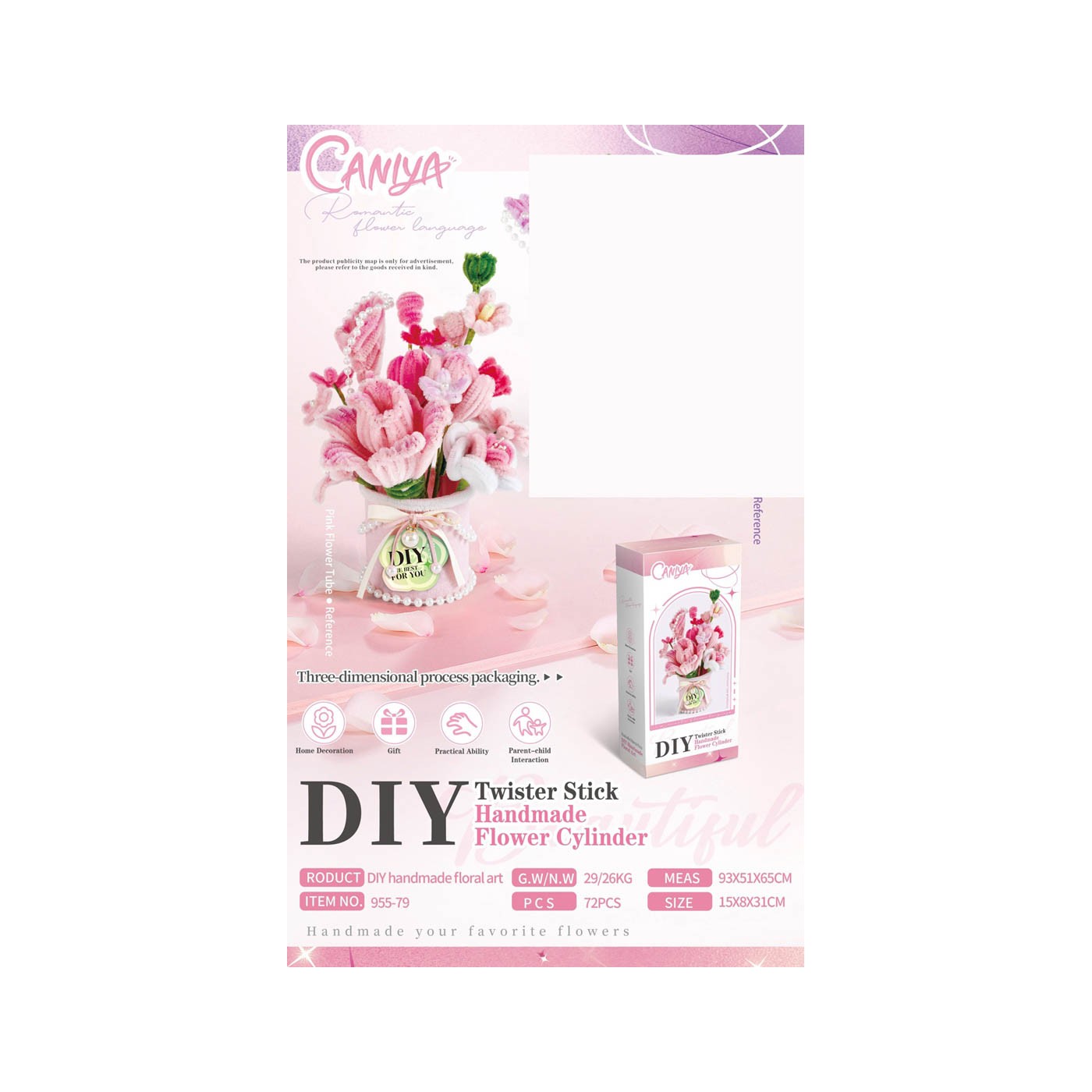DIY Měkká květinová sada Fialová kytice