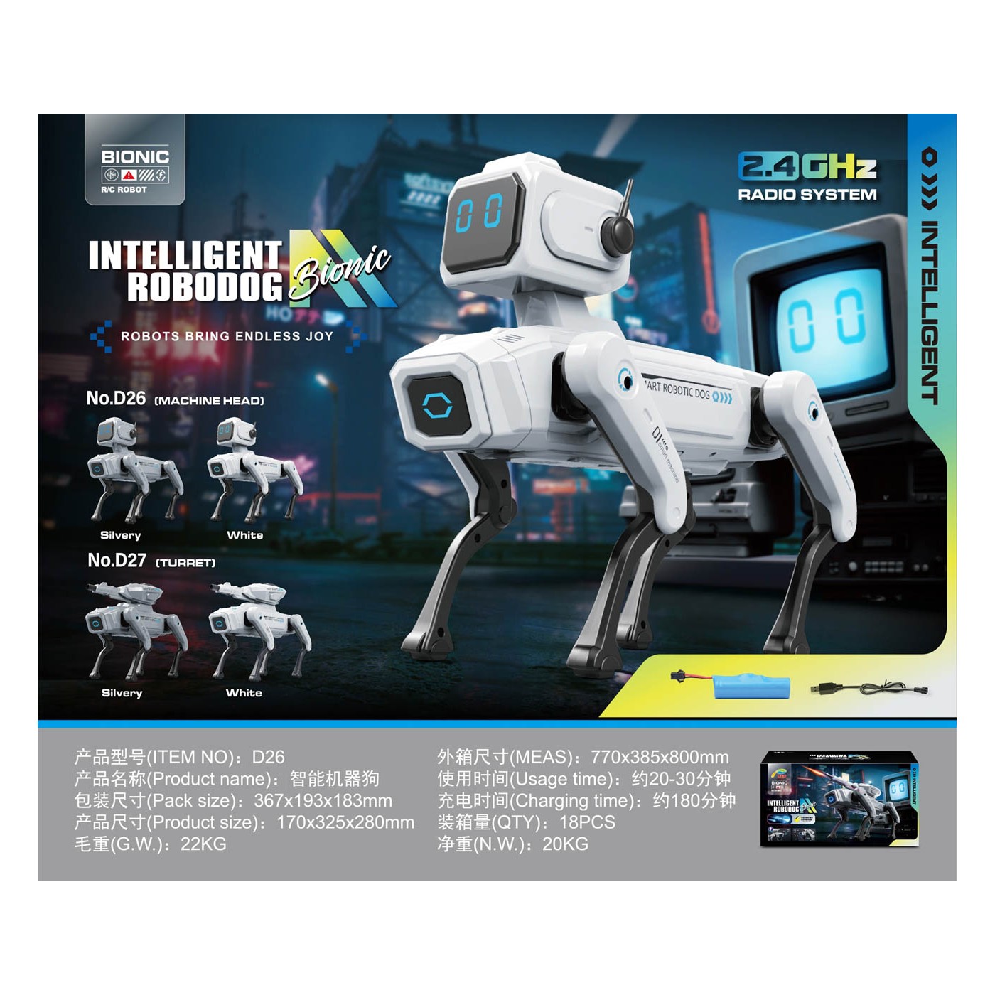 Inteligentní ROBODOG bílý