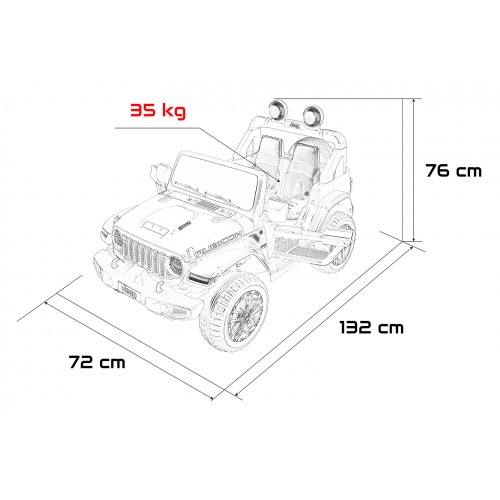 Jeep Wrangler Rubicon LIFT černé vozidlo