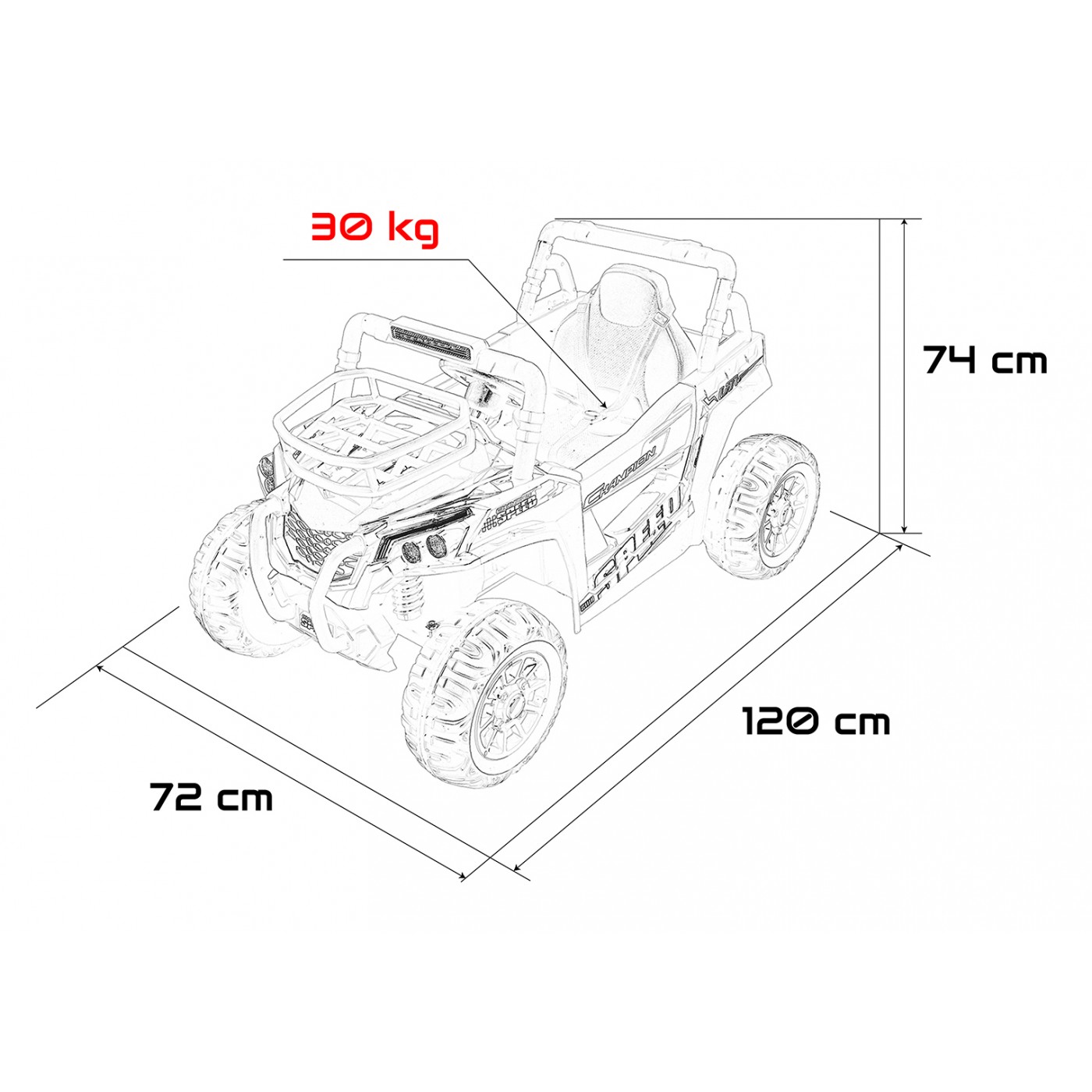 UTV LIFT růžové terénní vozidlo
