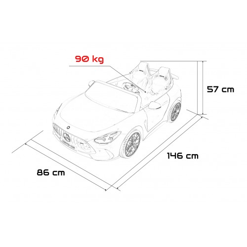 Vozidlo Mercedes Benz GT63 AMG žluté