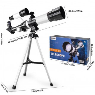 Teleskop MOON Bílé černé kovové prvky