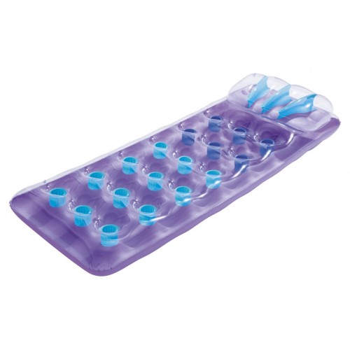 Neonová plážová matrace BESTWAY fialová 188x71cm + sada na opravu