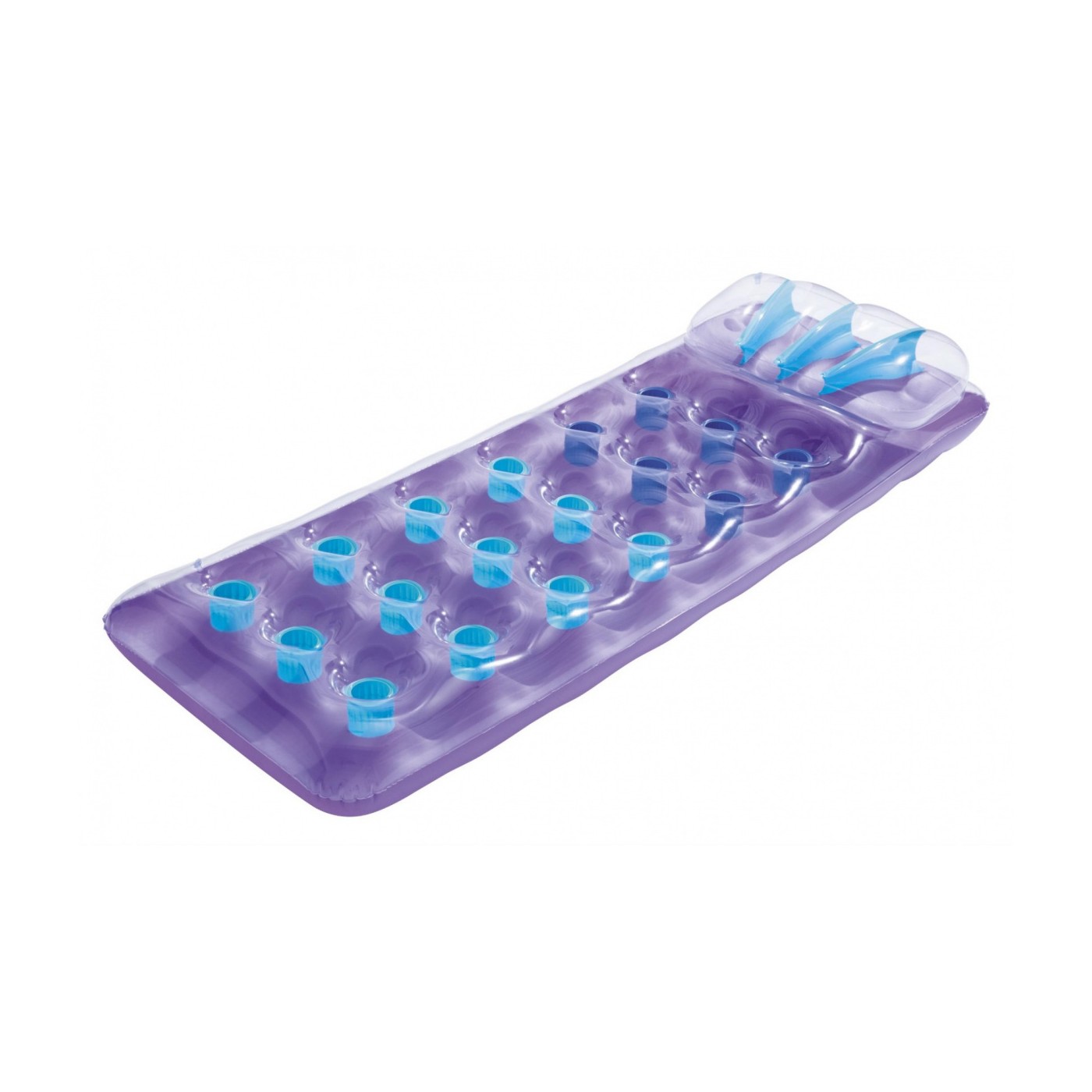 Neonová plážová matrace BESTWAY fialová 188x71cm + sada na opravu