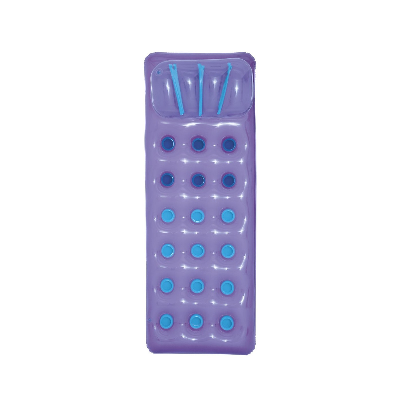 Neonová plážová matrace BESTWAY fialová 188x71cm + sada na opravu