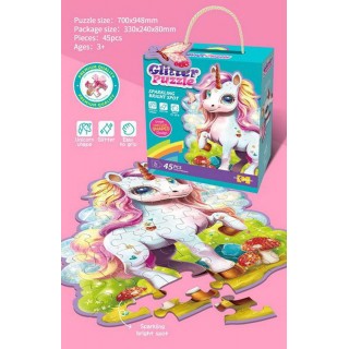 Sada puzzle 45el. Jednorožec