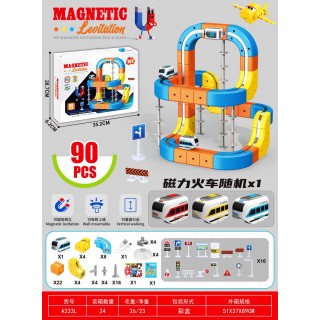 Magnetická barevná železnice 90el.