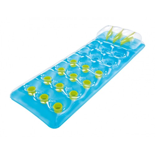 Neonová plážová matrace BESTWAY modrá 188x71cm + opravná sada