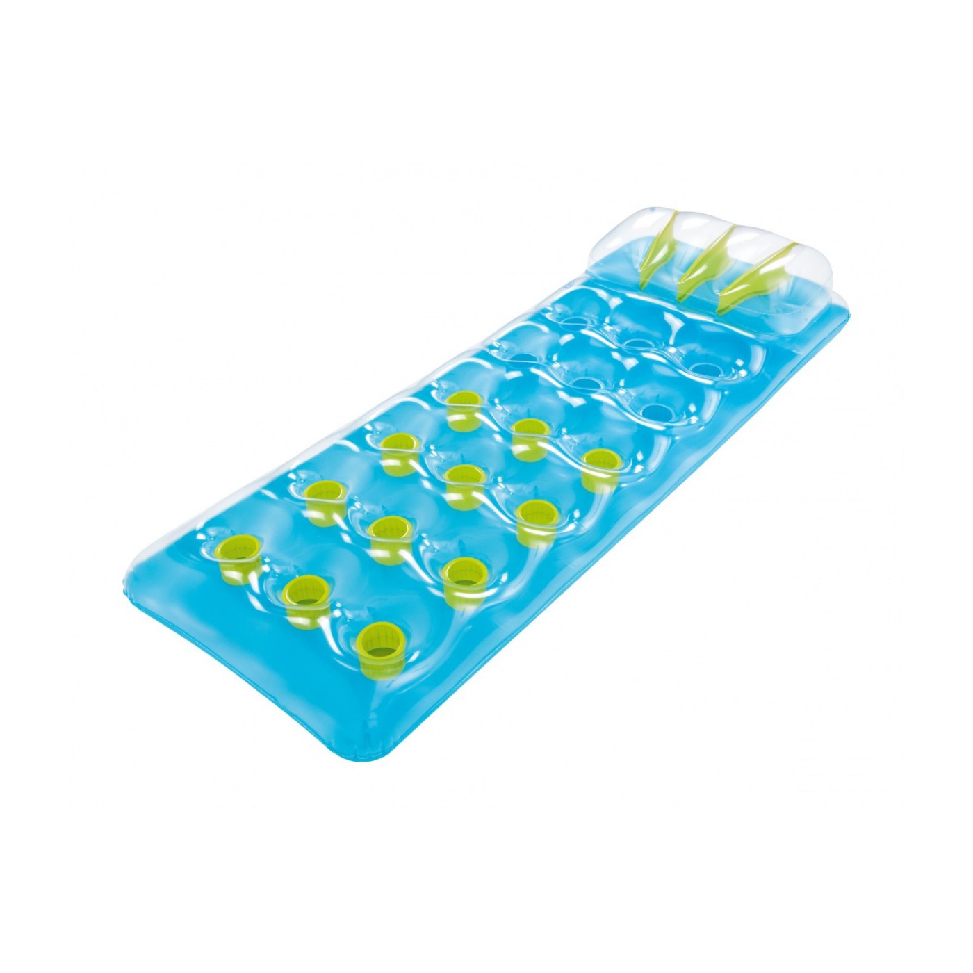 Neonová plážová matrace BESTWAY modrá 188x71cm + opravná sada