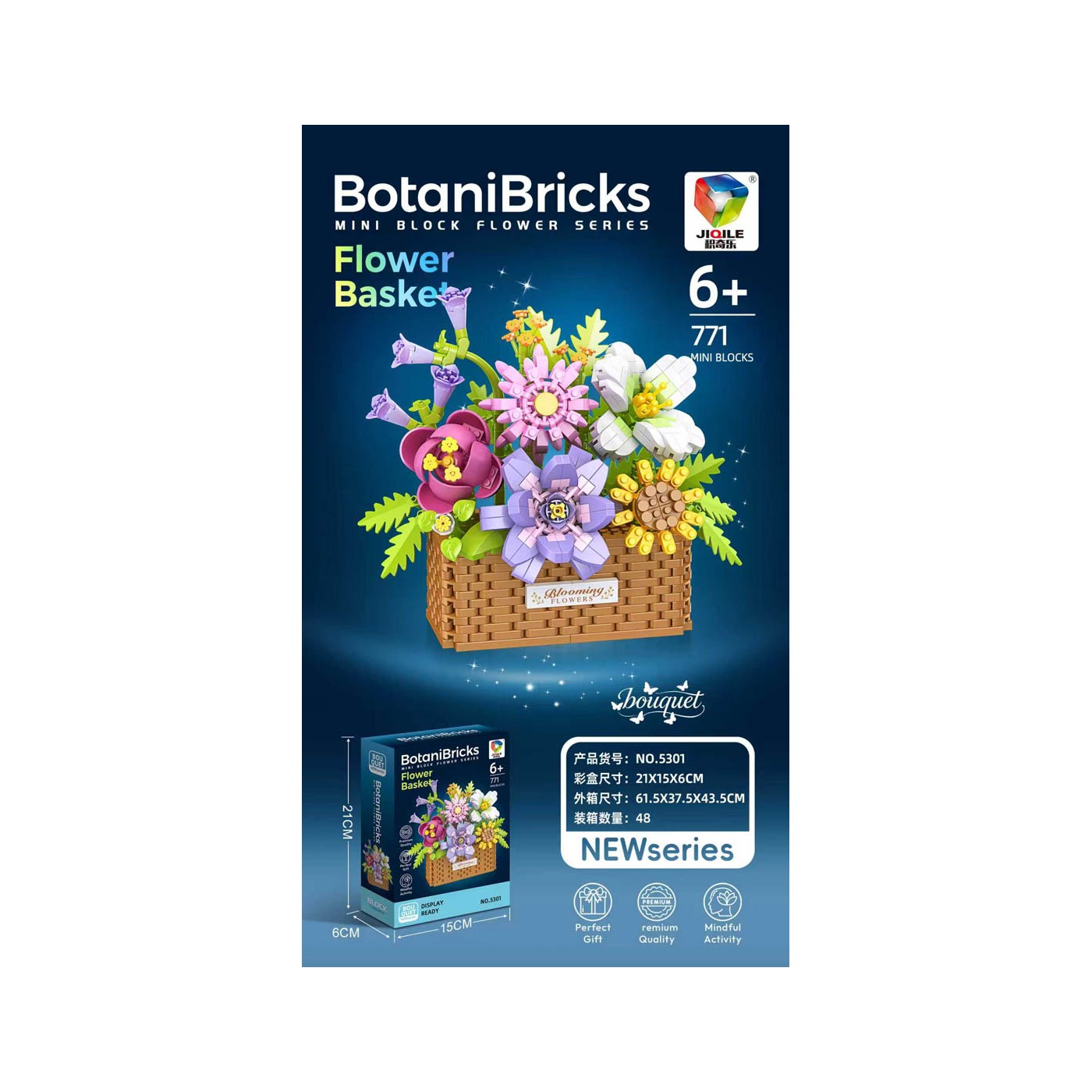 771el Sada barevných kostek Bouquet.