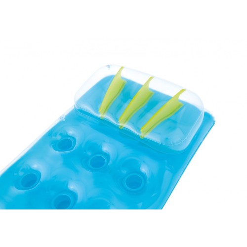 Neonová plážová matrace BESTWAY modrá 188x71cm + opravná sada