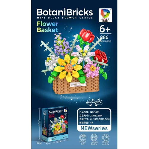 Sada barevných kostek Bouquet 886el.