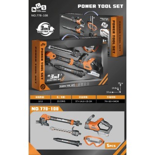 Sada zahradního nářadí 3v1 + brýle