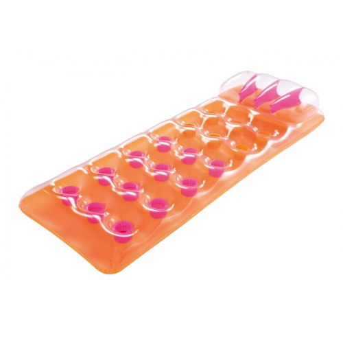 Neonová plážová matrace BESTWAY oranžová 188x71cm + opravná sada