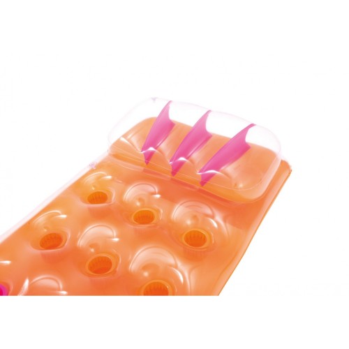Neonová plážová matrace BESTWAY oranžová 188x71cm + opravná sada
