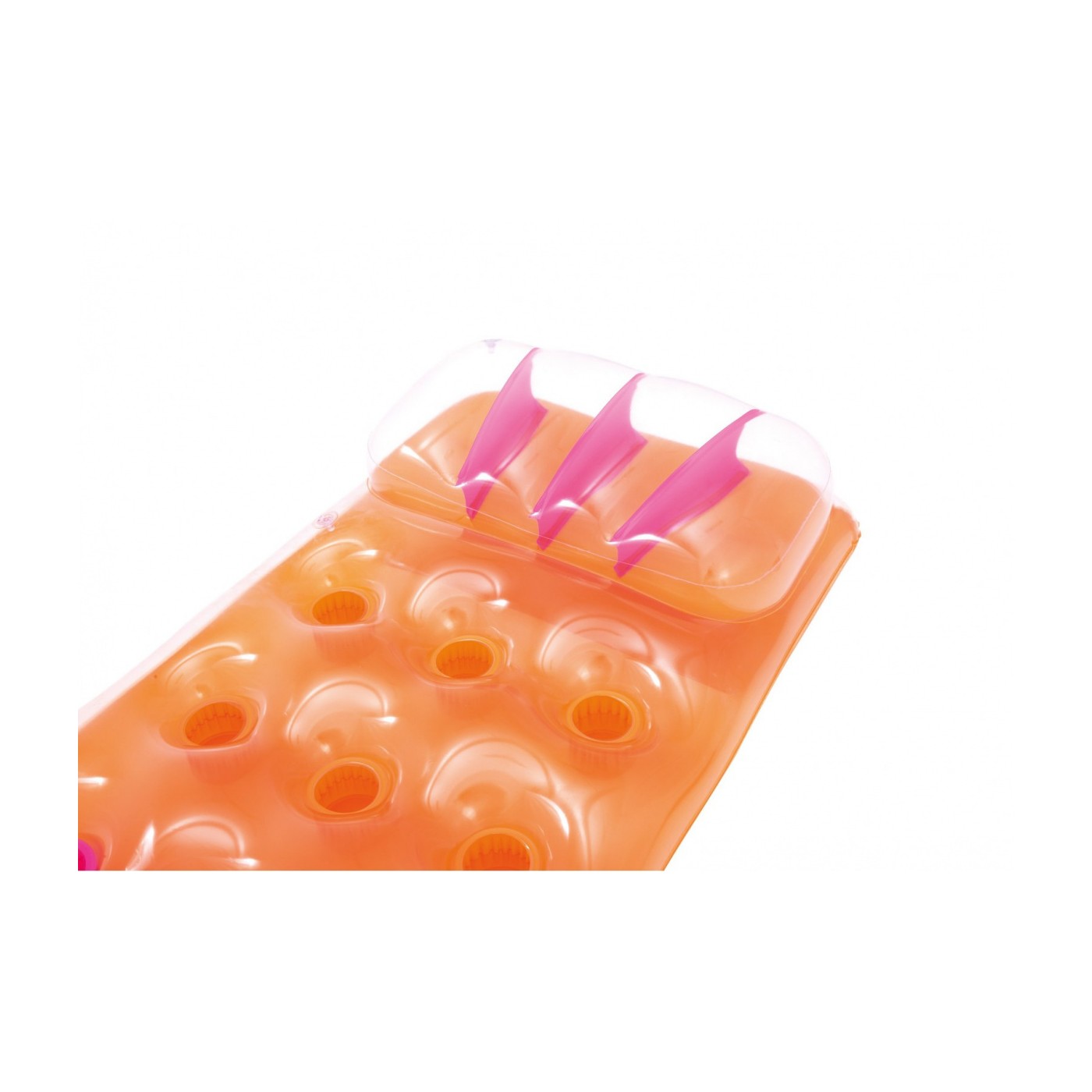 Neonová plážová matrace BESTWAY oranžová 188x71cm + opravná sada