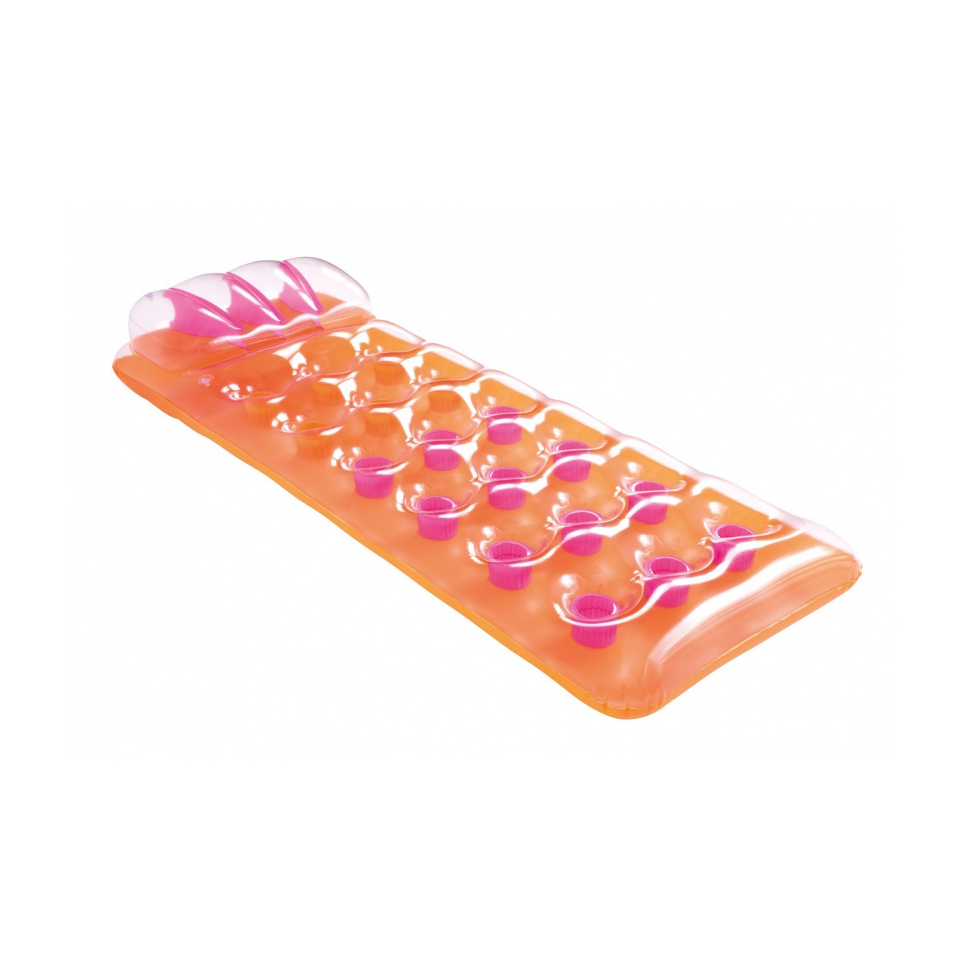Neonová plážová matrace BESTWAY oranžová 188x71cm + opravná sada