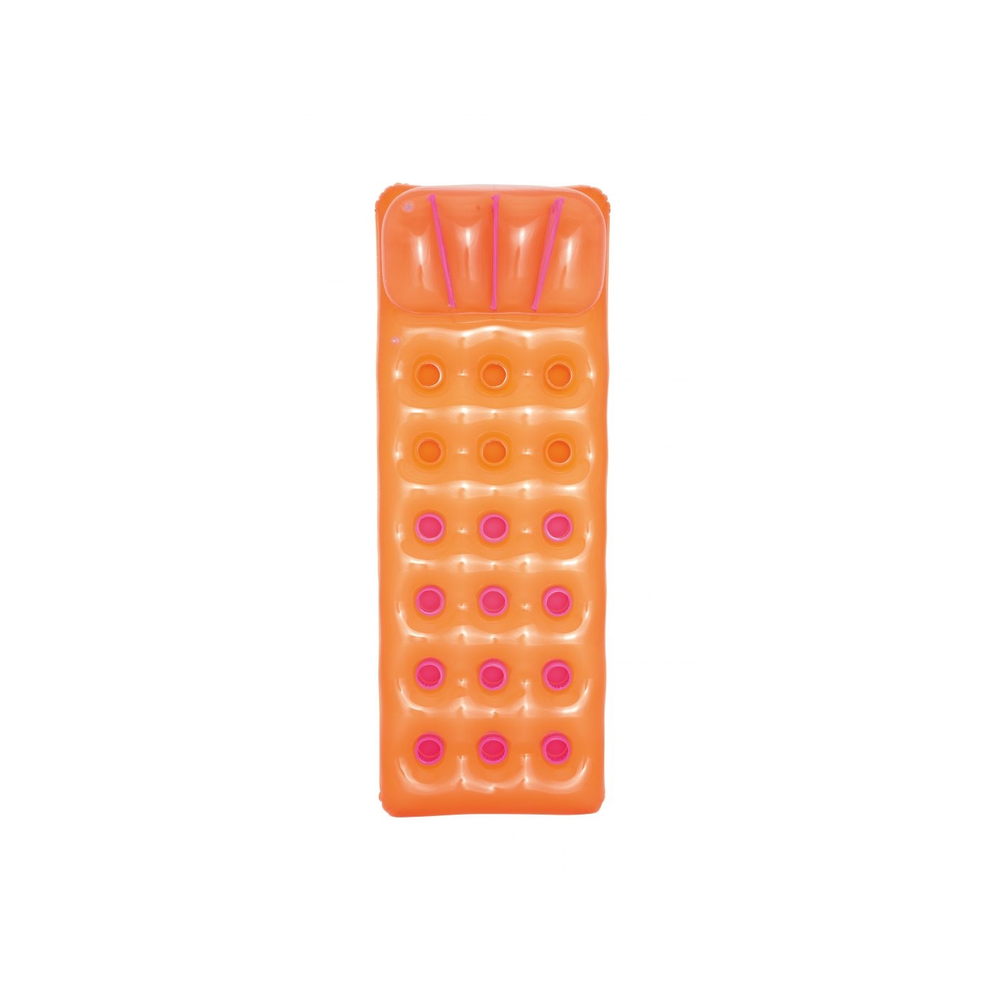 Neonová plážová matrace BESTWAY oranžová 188x71cm + opravná sada