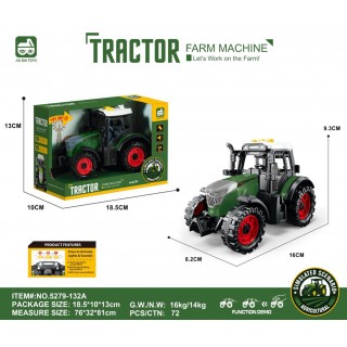 Traktor se světly a zvukovou funkcí Tmavě zelená