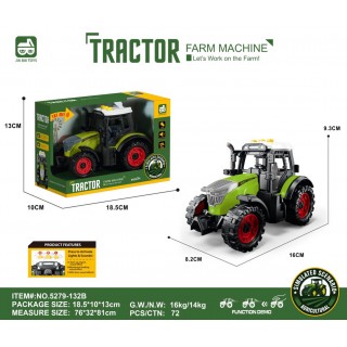 Traktor se světelnou a zvukovou funkcí Jasně zelená