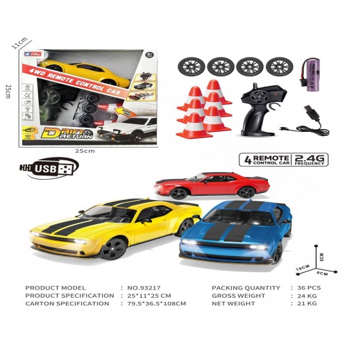Driftovací auto SPORT + příslušenství Modrá