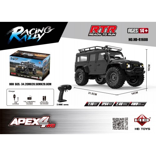 R/C terénní auto RTR APEX 4 1:16 černé