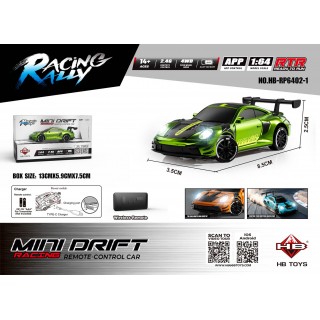R/C auto pro MINI Drift 1:64 SmokeRacer Green