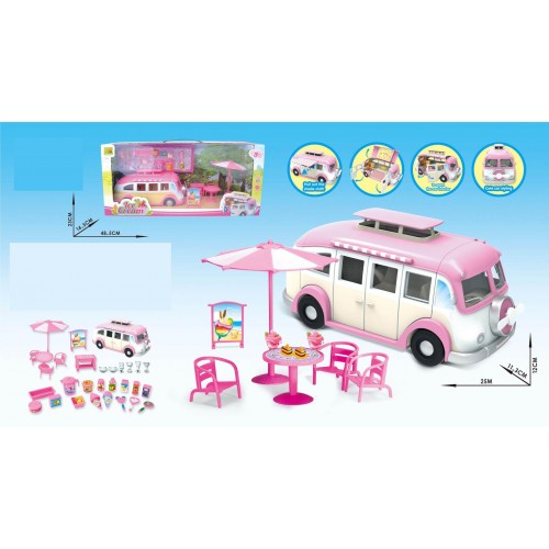 MEGA Camper Pink + rozsáhlé vybavení