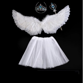 Angel Wings Set White + Sukně