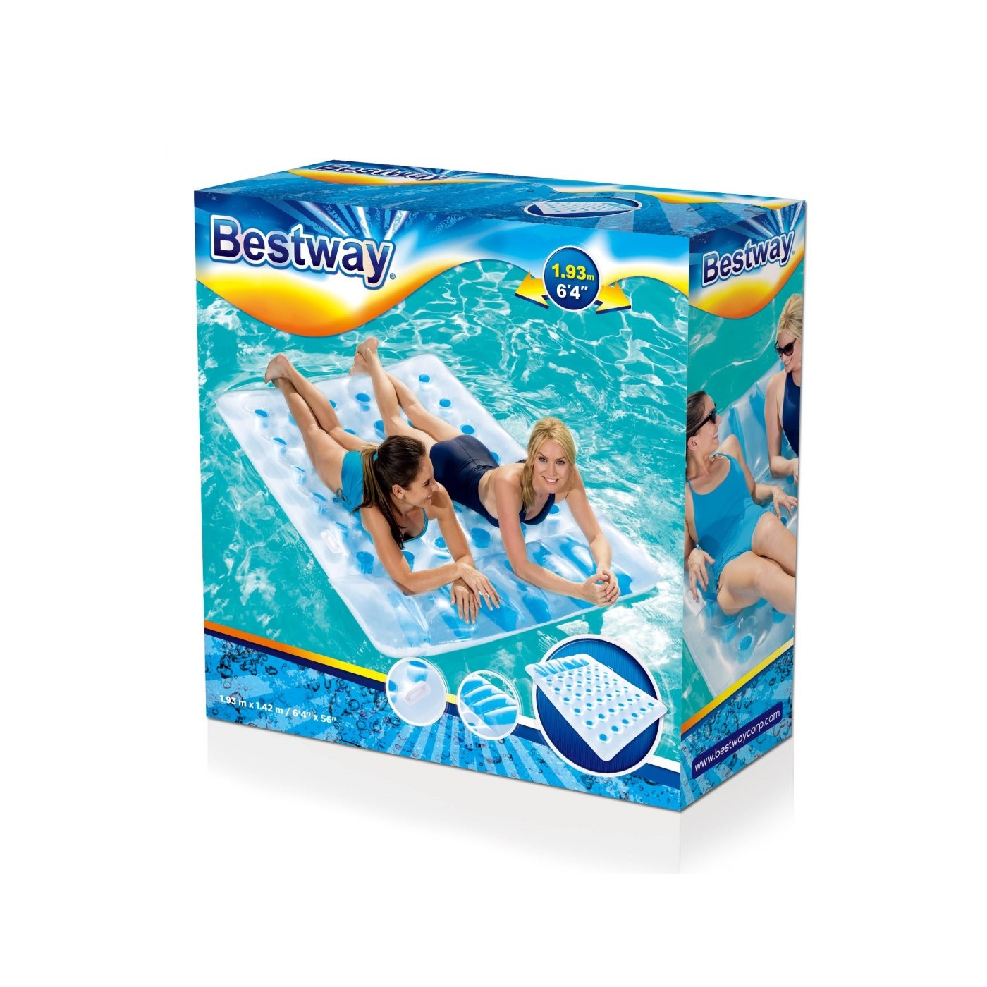 Plavecká matrace BESTWAY pro 2 osoby 193X142CM + opravná sada