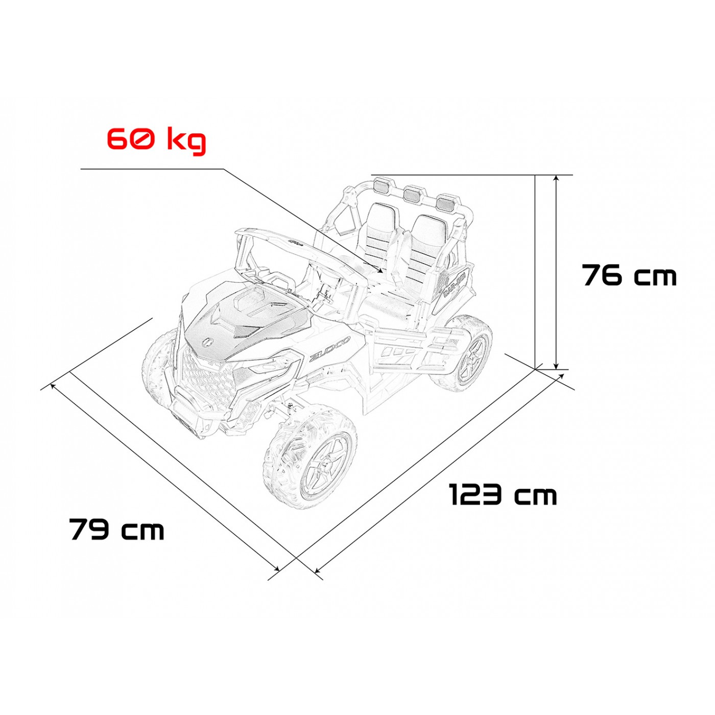 Buggy vozidlo OBSERVER 4x4 zelená