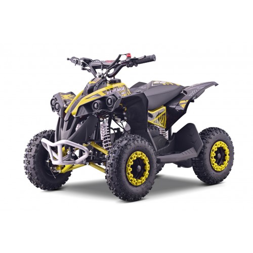 copy of Quad Highper na baterii žlutá 35 km/h + střídavý motor 1000 W + nafouknutá kola + nastavení sedadla
