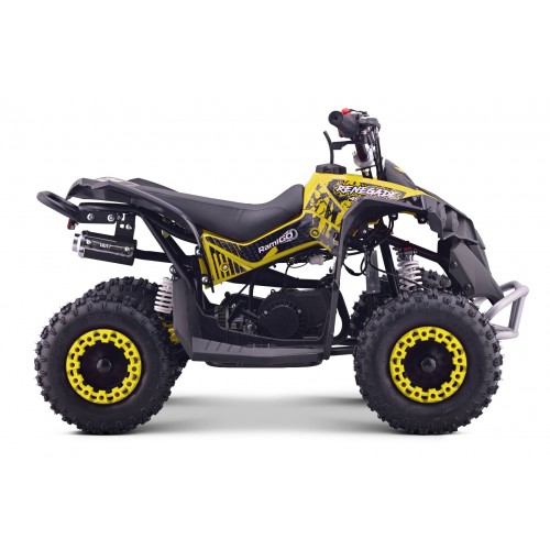 copy of Quad Highper na baterii žlutá 35 km/h + střídavý motor 1000 W + nafouknutá kola + nastavení sedadla