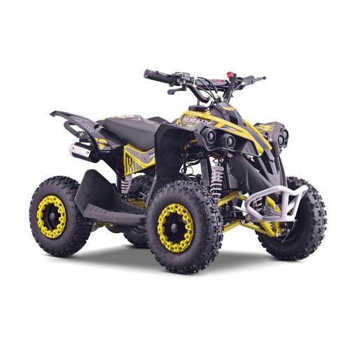 copy of Quad Highper na baterii žlutá 35 km/h + střídavý motor 1000 W + nafouknutá kola + nastavení sedadla
