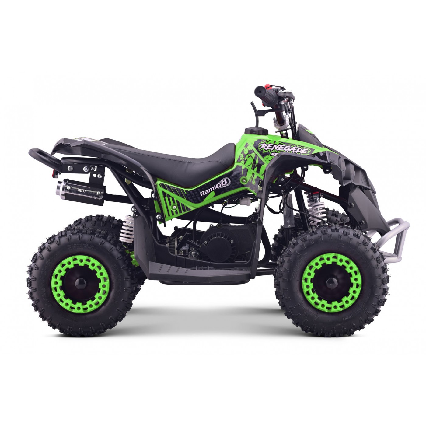 copy of Quad Highper na baterii žlutá 35 km/h + střídavý motor 1000 W + nafouknutá kola + nastavení sedadla