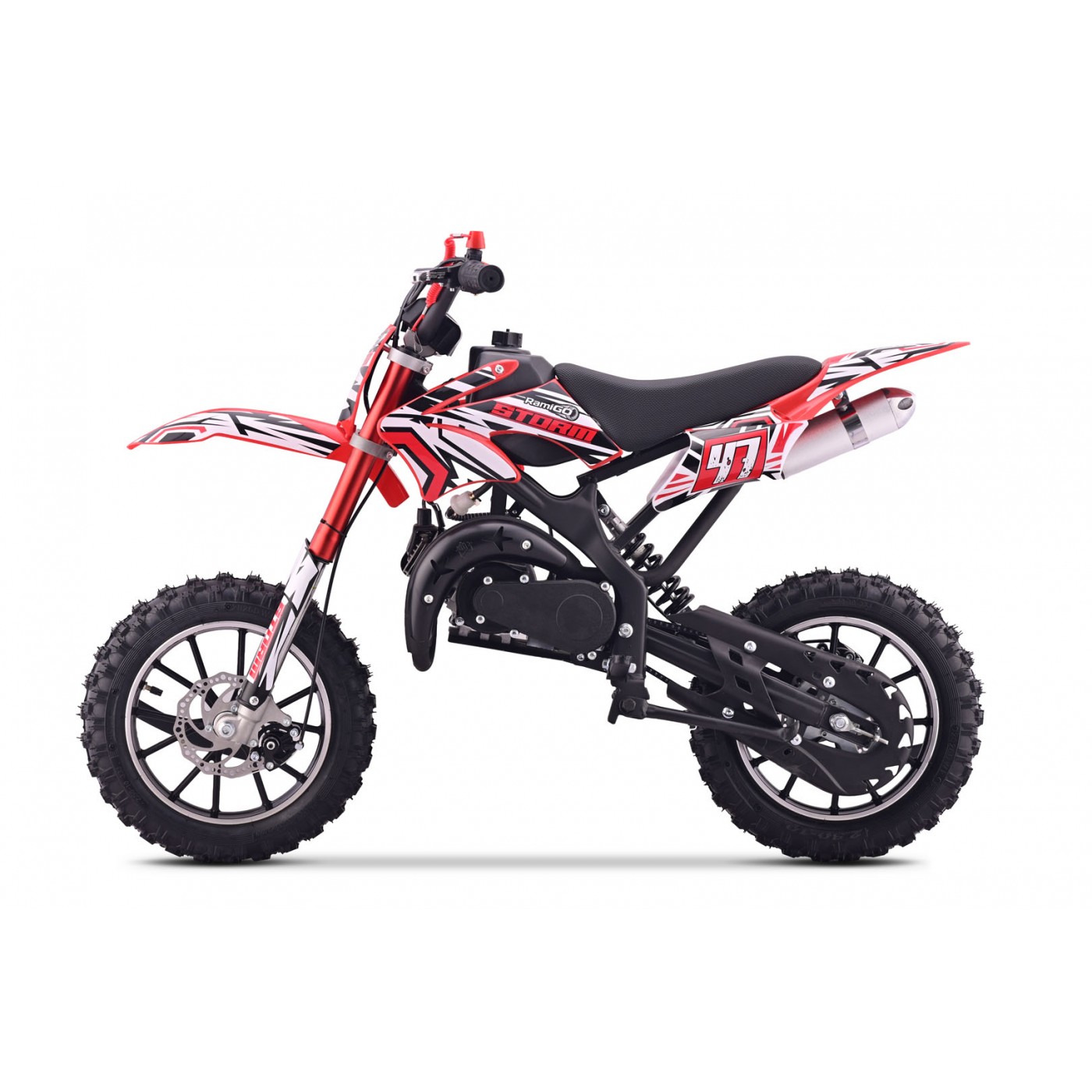 Spalovací motor vozidla 49CC STORM červený