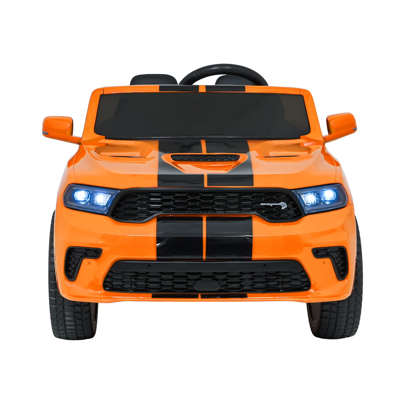 Oranžové vozidlo Dodge Durango