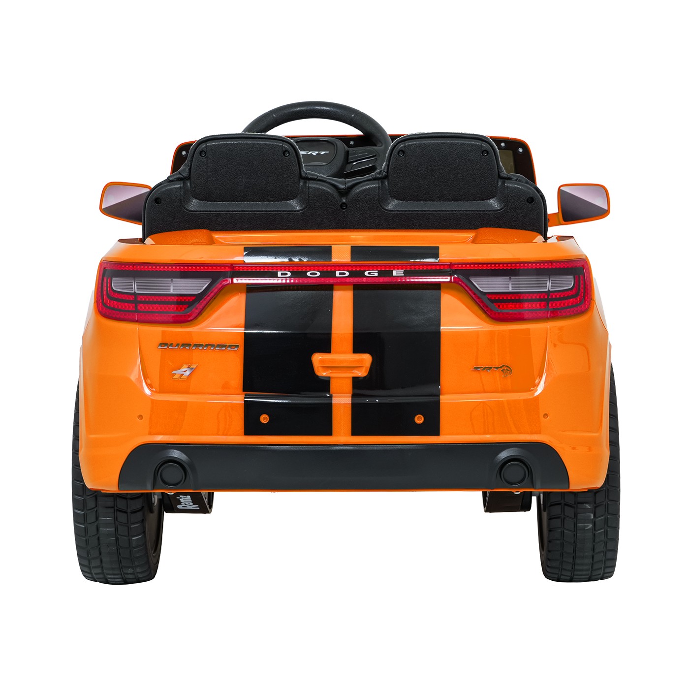 Oranžové vozidlo Dodge Durango