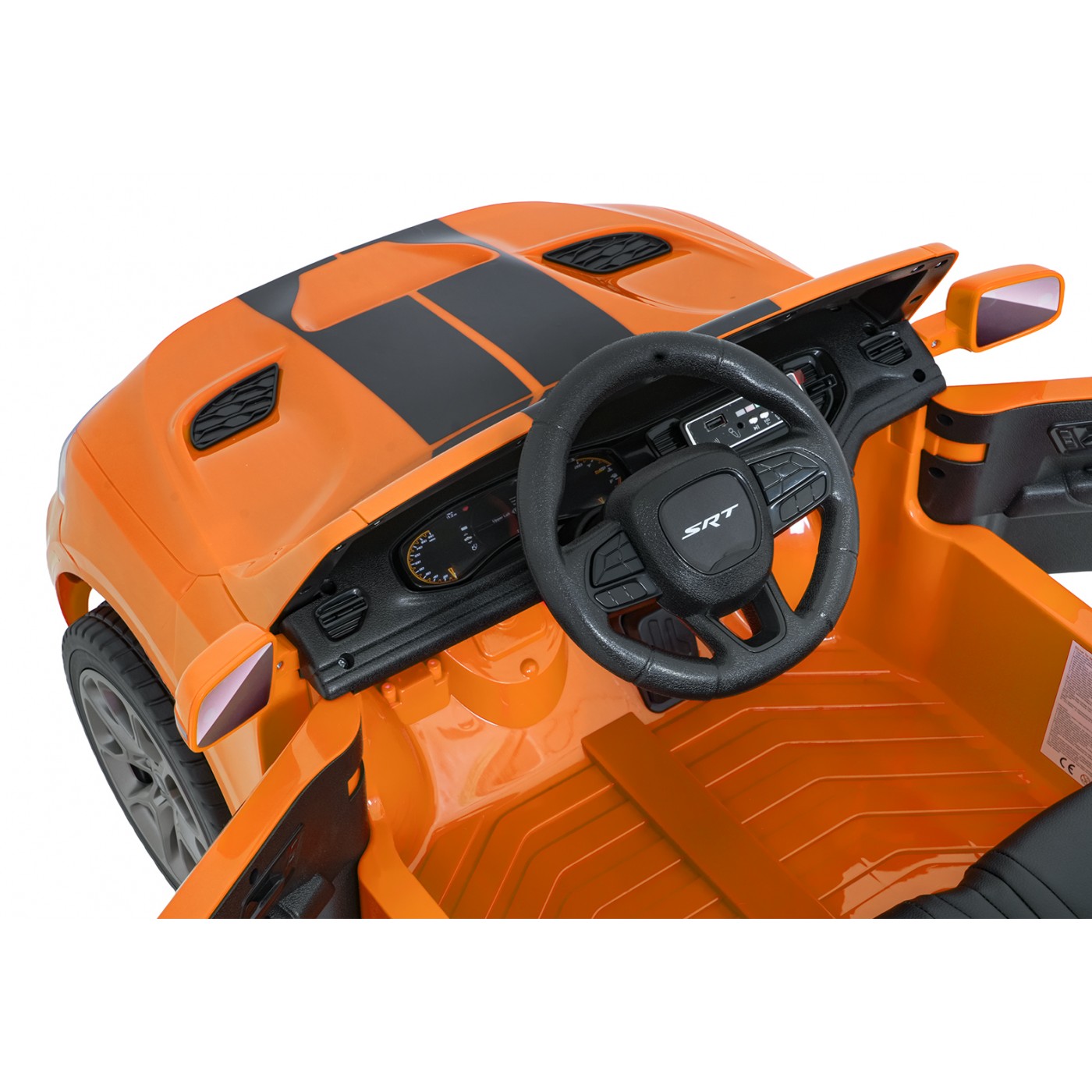 Oranžové vozidlo Dodge Durango